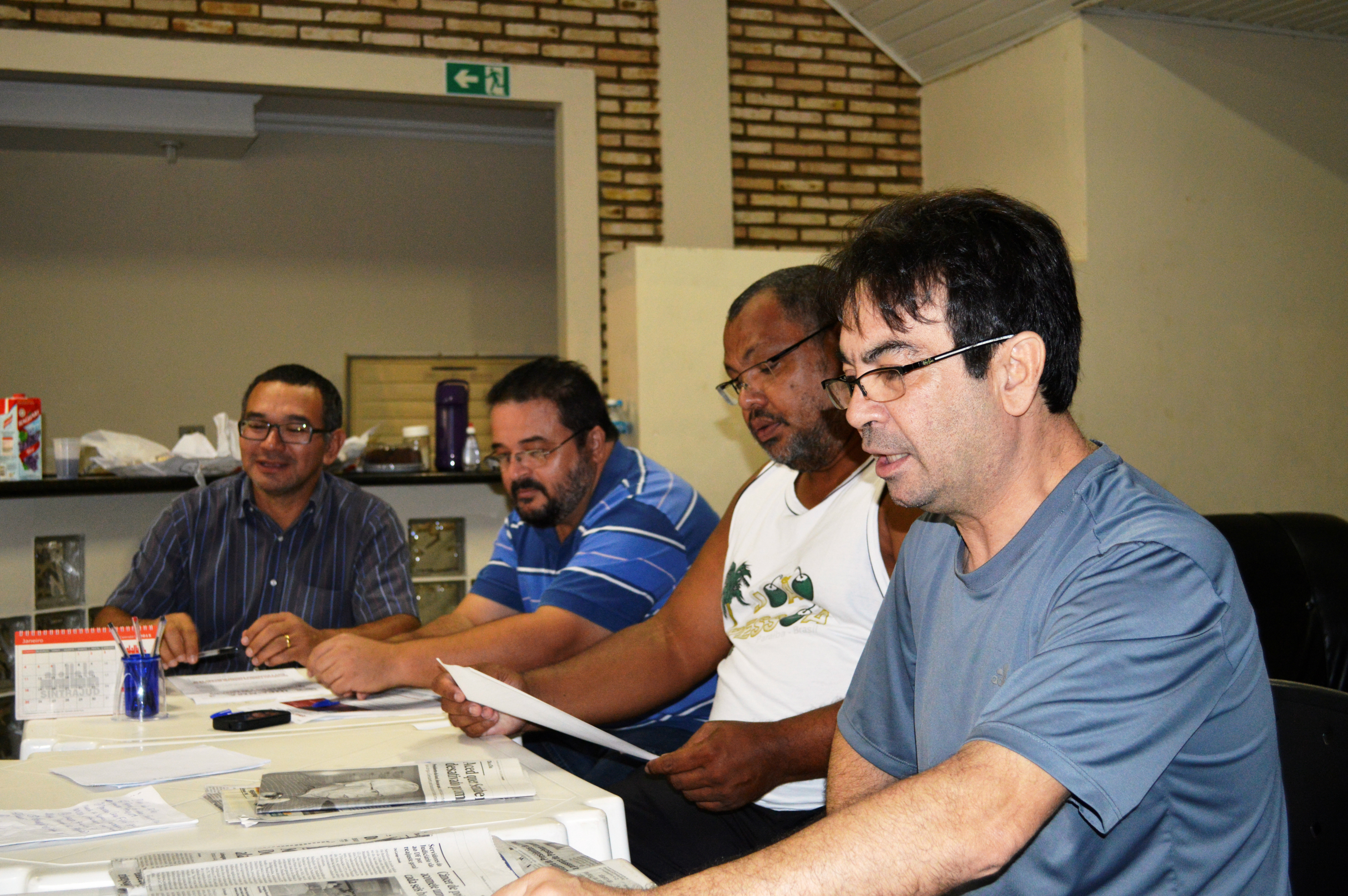 Judiciário federal e MPU em MS discutem greve geral no sábado Coordenadores do SINDJUFE-MS. (Foto: Assessoria)