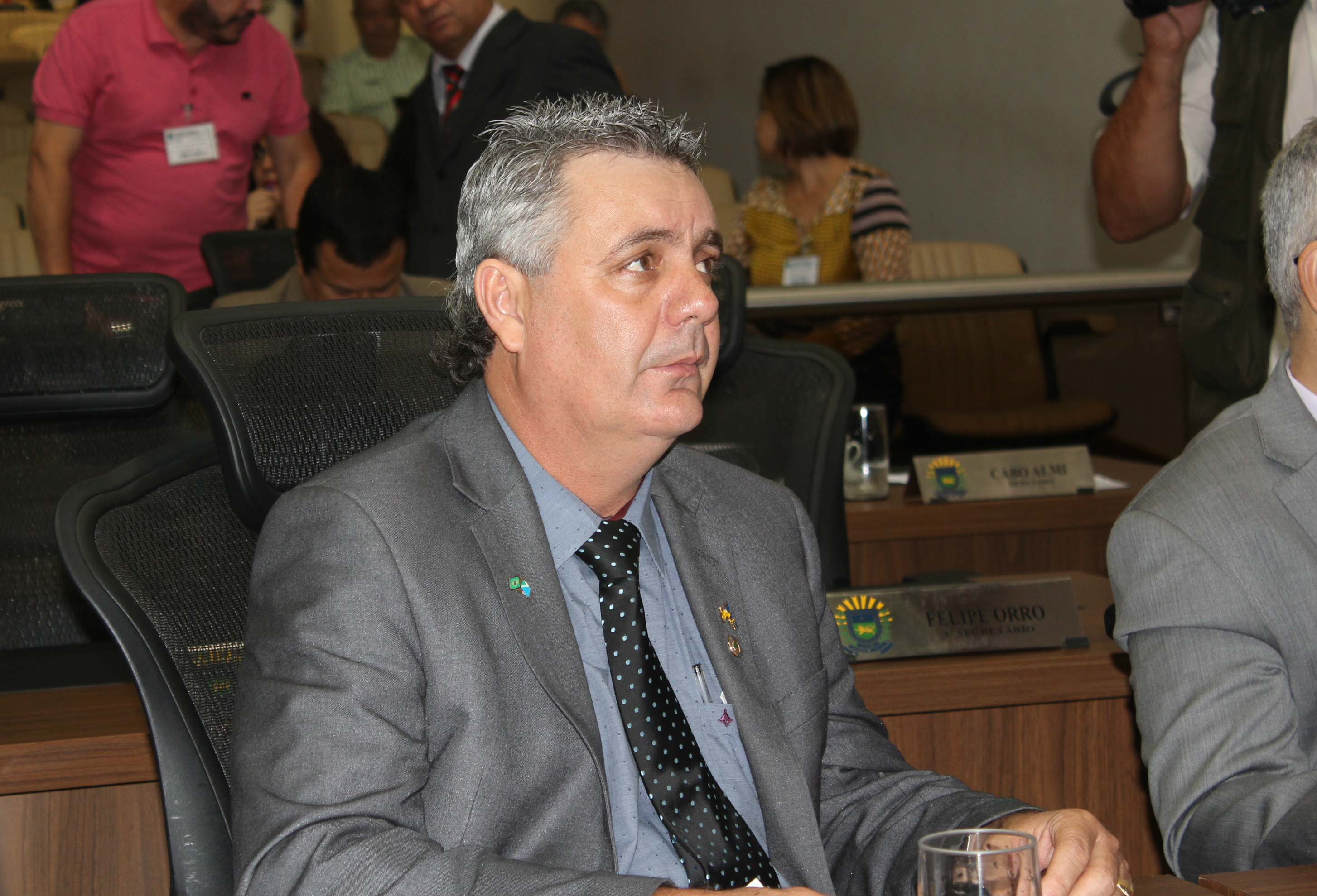 Guerreiro solicita ao governo o aumento do efetivo em Aparecida A solicitação é do deputado Angelo Guerreiro que aprovou a proposição na Sessão desta quarta-feira, 20 de maio. (Foto: Assessoria)