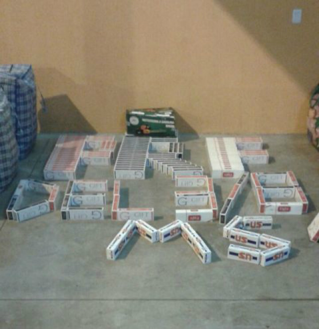 Totalizou 140 cigarros, que têm origem paraguaia. (Foto: Assessoria) 