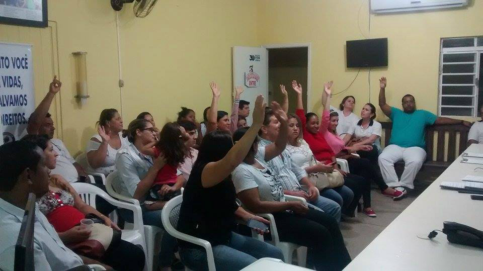 Funcionários da CASSEMS aprovam reajuste salarial Assembléia Cassems. (Foto: Assessoria)
