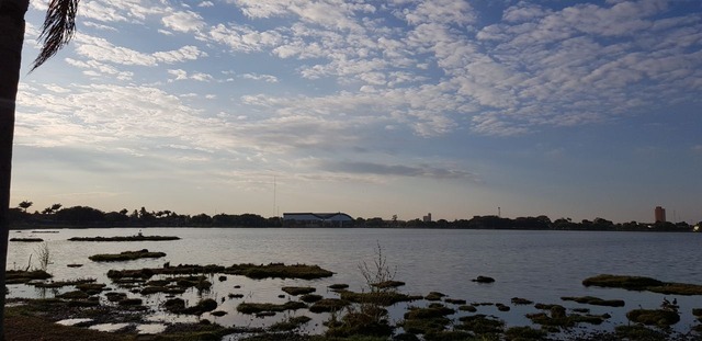 O dia amanheceu com algumas nuvens,porém o sol predominará (Foto/Ricardo Ojeda)