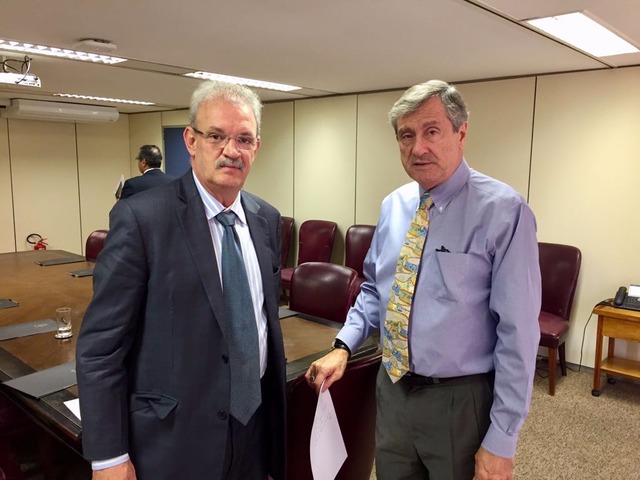 O deputado Geraldo Resende (PSDB) esteve em audiência com o ministro da Justiça Torquato Jardim (Foto/Assessoria)