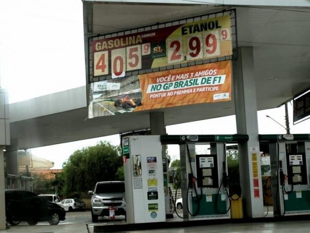 Preço do etanol tem leve alta e atinge média de R$ 3,32 em MS Litro do etanol é encontrado abaixo dos R$ 3 em Campo Grande (Foto: Arquivo)