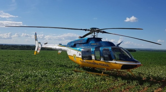 PRF de MS envia helicóptero e quatro policiais para ajudar em Brumadinho Helicóptero da PRF que foi hoje para Brumadinho. Foto: Divulgação