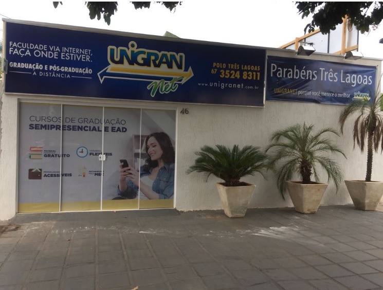 Três Lagoas tem Universidade a distância com mensalidades a partir de R$ 189 Em Três Lagoas, o polo da Unigran Net fica na Avenida Capitão Olinto Mancini, nº 46, região central da cidade.