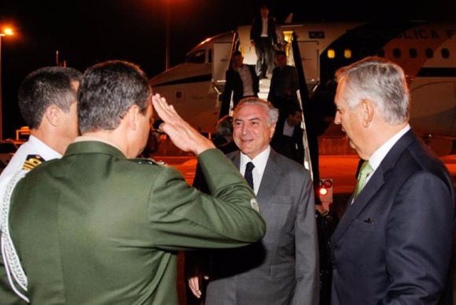 Michel Temer chega a Lisboa onde se reuniu com o presidente de Portugal, Marcelo Rebelo de Sousa. (Foto: Beto Barata/PR)