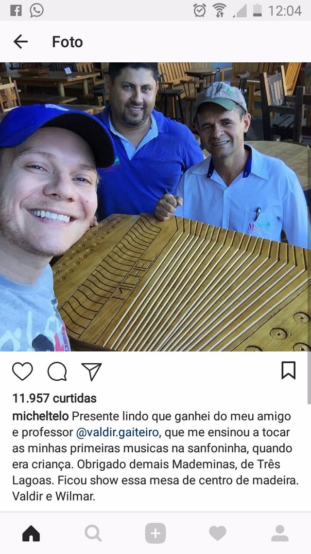 Professor de Michel Teló é empresário madeireiro em Três Lagoas Professor de Michel Teló é empresário madeireiro em Três Lagoas