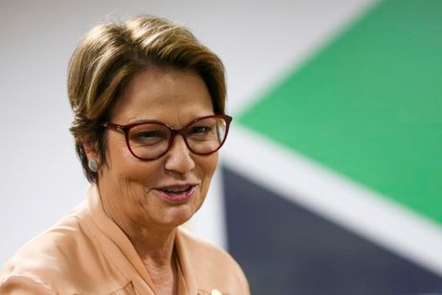 Agricultura estuda mudar financiamento do agronegócio e seguro rural A ministra da Agricultura, Tereza Cristina, defende assento para o ministério no Conselho Monetário Nacional - Marcelo Camargo/Agência Brasil