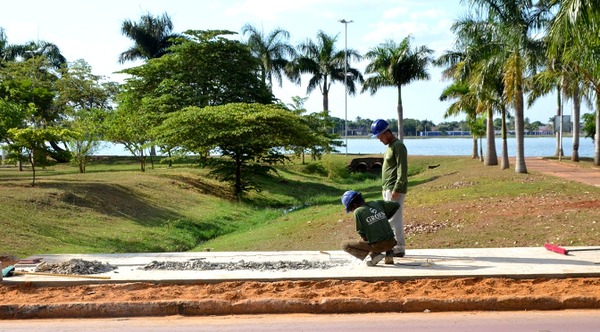 Reconstrução da calçada da Lagoa Maior proporciona trabalho e dignidade a reeducandos