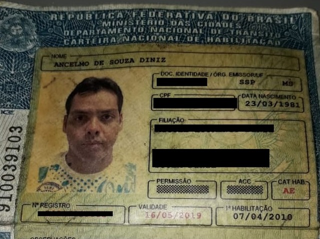 Polícia Militar elucida assalto e mata bandido em menos de uma hora em Três Lagoas Ancelmo de Souza Diniz, suspeito de ter participado do assalto à casa de um empresário na noite de ontem em Três Lagoas, foi morto após trocar tiros com a polícia. Foto: Reprodução