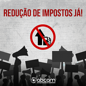 Caminhoneiros de todo o país fazem paralisação contra preço do diesel Cartaz da Abcam chamando os caminhoneiros a parar. Divulgação/Abcam
