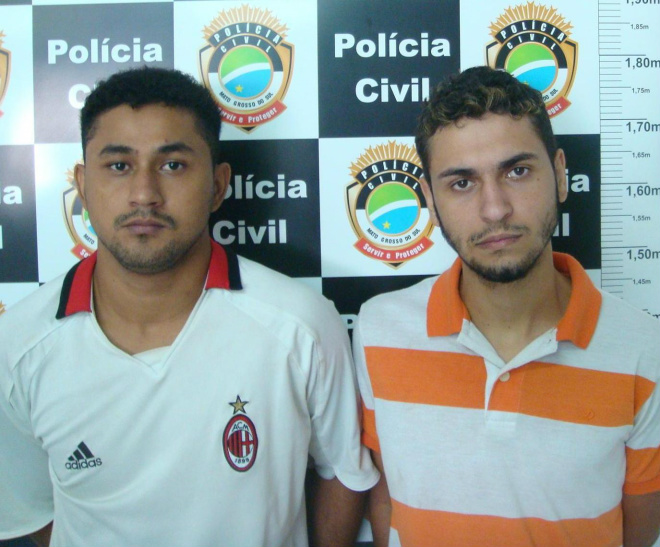 Mais dois são presos por explodir caixas eletrônicos no Estado Jorlan e Kleverson fazem parte da quadrilha que explodiu caixas eletrônicos no Estado de MS. (Foto: Divulgação/Polícia Civil)