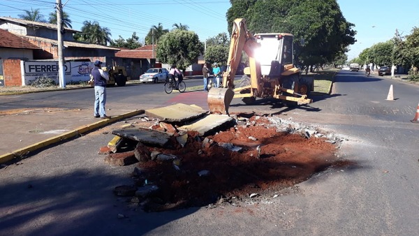 Prefeitura remove rotatória no Interlagos Alegação é que, após mudança para sentido único da rua Eurídice Chagas Cruz, a rotatória perdeu a função. Foto: Divulgação.