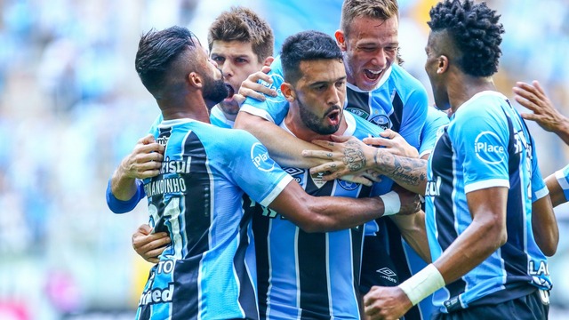 Grêmio vence e impõe pressão sobre o líder Corinthians Edílson comemora gol sobre o Sport em Porto Alegre. (Foto Lucas Uebel)