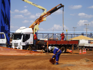 Na contramão da crise, Fibria investe R$ 8,7 bilhões na expansão da fábrica de Três Lagoas A cronograma da obra está saindo da fundação e entrando para a construção vertical (Foto: Daniela Silis)