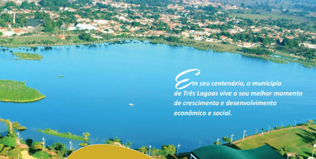 Capa do portfólio do Município produzido pela Assessoria de Comunicação da prefeitura de Três Lagoas (Foto: Reprodução)