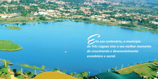 Marcia Moura divulga portfólio com os principais atrativos de Três Lagoas Capa do portfólio do Município produzido pela Assessoria de Comunicação da prefeitura de Três Lagoas (Foto: Reprodução)
