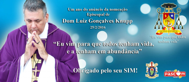 A Diocese de Três Lagoas celebra um ano de anunciação do Bispo Dom Luiz Gonçalves Knupp. (Foto: Assessoria)