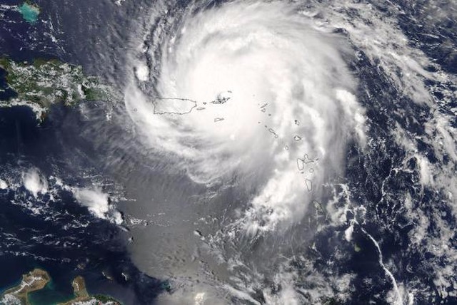 Furacão Irma sobre o Caribe, o mais forte registrado no Oceano Atlântico. (Foto:Divulgação/Nasa)