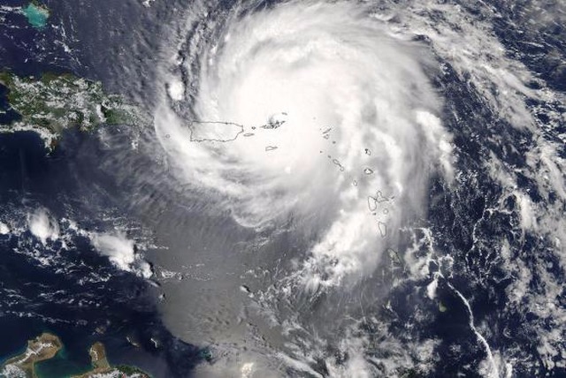 Sobe para 14 o número de mortes confirmadas pela passagem do Furacão Irma Furacão Irma sobre o Caribe, o mais forte registrado no Oceano Atlântico. (Foto:Divulgação/Nasa)