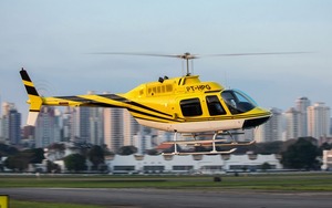 Ricardo Boechat, jornalista, morre aos 66 anos em queda de helicóptero em SP Helicóptero prefixo PT-HPG que se acidentou na Anhanguera — Foto: Matheus Herrera/Arquivo pessoal