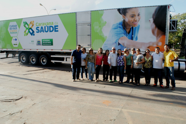 Marcia Moura também participou da carreata, além da secretária municipal de Saúde, Eliane Brilhante e demais integrantes que compõe a Caravana (Foto: Assessoria )