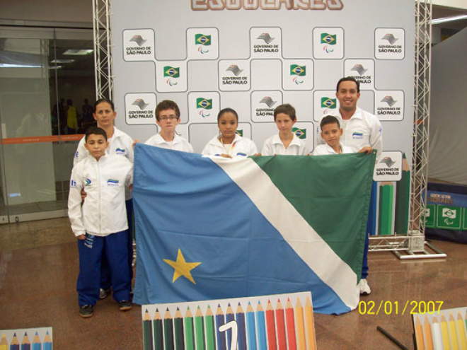 Tênis de Mesa conquista primeiro ouro em paralimpíada O grande campeão foi o atleta Sebastião Lucas Neves de Melo, de 14 anos, estudante da Rede Estadual de Ensino em Campo Grande (Foto: Divulgação)