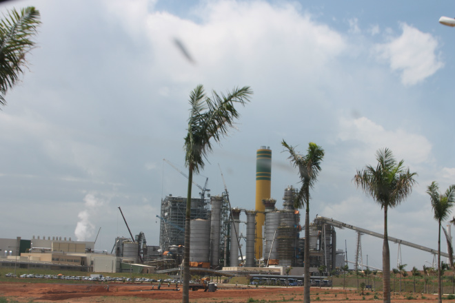 Fábrica de celulose da Eldorado Brasil já está 98% concluída Foto registrada no dia 19 de outubro de 2012, no mesmo local da foto anterior mostra a evolução do cronograma de obra num intervalo de 22 meses (Foto: Ricardo Ojeda)