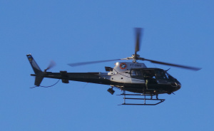 Equipe do Agrupamento Aéreo acompanhou as ações de helicóptero (Foto: Ricardo Ojeda)  