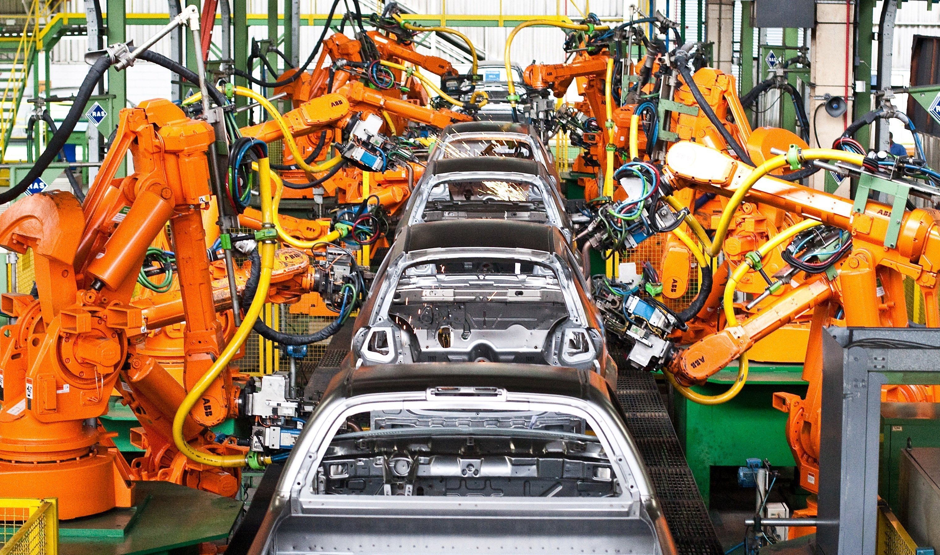 Ford vai fechar fábrica de São Bernardo do Campo neste ano Máquinas na linha de produção de fábrica da Ford em São Bernardo do Campo (SP). (Foto: Rodrigo Paiva/Folhapress)