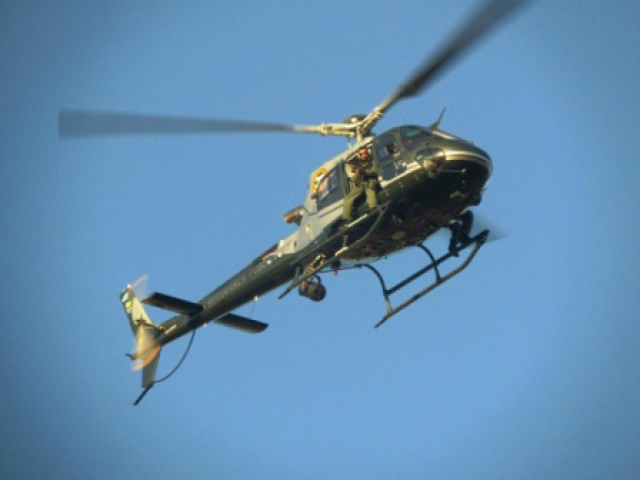 2º BPM deflagra operação Três Lagoas Tranquila com apoio de aeronave da capital Aeronave da SEJUSP (Secretaria de Estado de Justiça e Segurança Pública). (Foto: Assessoria)