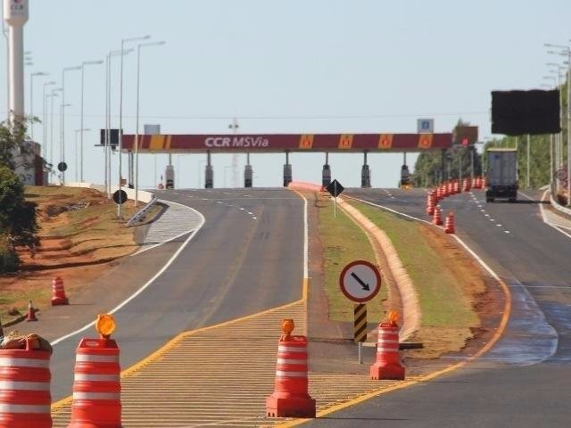 Reajustado em até 8,6%, pedágio na BR-163 em MS já está mais caro Um das praças de pedágio da CCR MSVia na BR-163 (Foto: Campo Grande News)