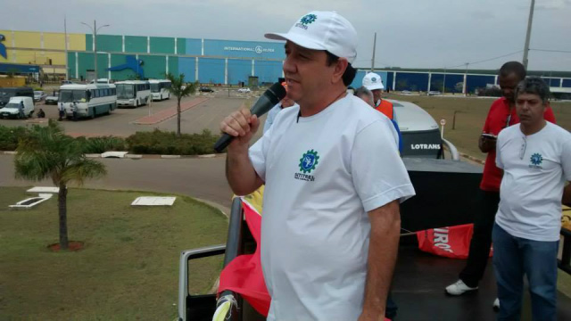 Almir Morgão, presidente da Sititrel, declara apoio aos trabalhadores da UFN3 (Foto: Ricardo Ojeda)