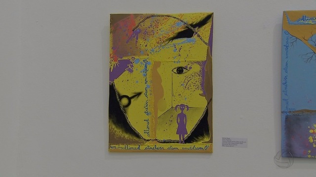Obra de arte volta para museu de MS após ser apreendida por apologia à pedofilia Quadro Pedofilia, exposto em museu de Campo Grande, gerou polêmica (Foto: Reprodução/TV Morena)