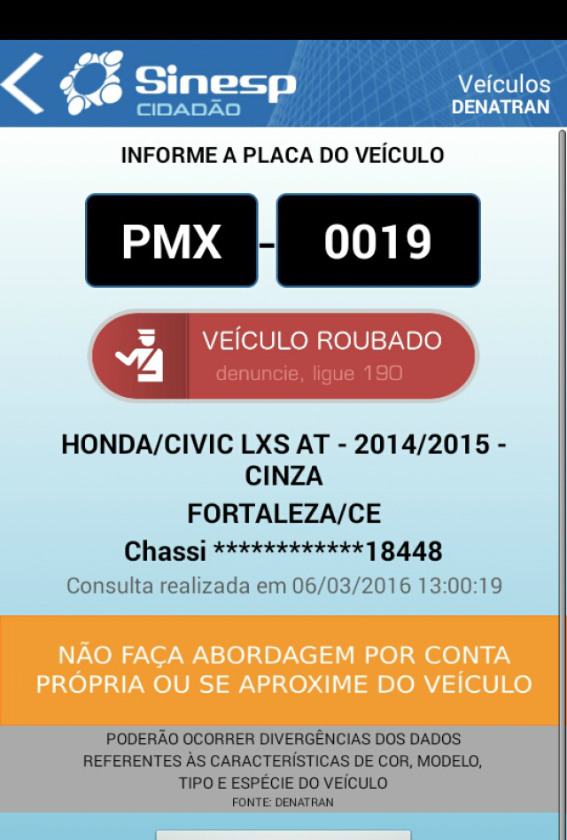 PRF recupera em Três Lagoas automóvel de luxo roubado e clonado em Fortaleza