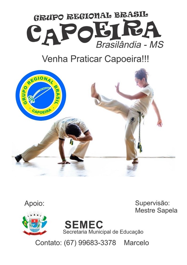 Prefeitura de Brasilândia oferece aulas gratuitas de capoeira