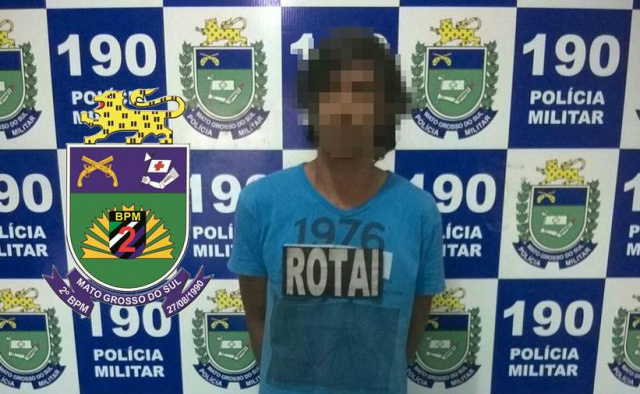 Homem com mandado de prisão em aberto é preso em Três Lagoas Homem de 33 anos que tinha mandado de prisão em aberto pela 1ª Vara Criminal de Três Lagoas (Foto: Assessoria)