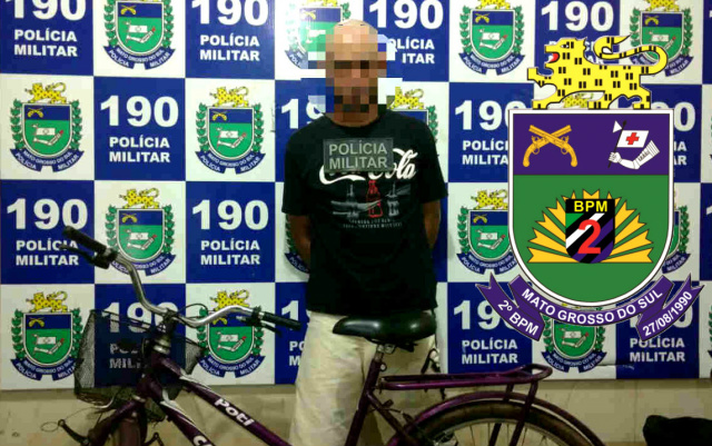 O autor foi detido e encaminhado à Delegacia de Polícia onde foi apresentado a autoridade policial. (Foto: Assessoria)