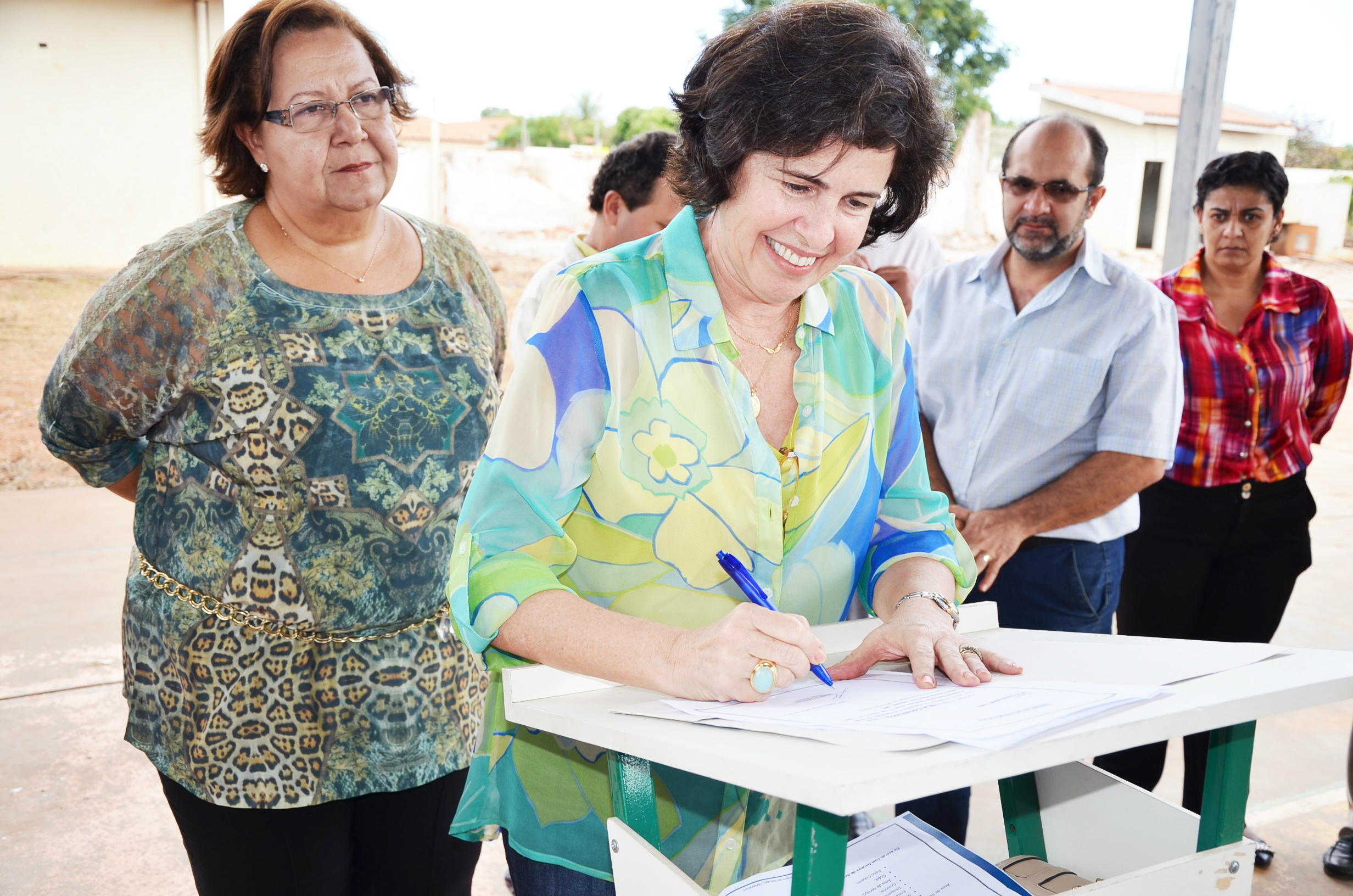 Marcia Moura autoriza reforma e ampliação da Escola Flausina de Assunção Marinho A cerimônia foi na sede da escola e contou com a presença de secretários municipais, servidores e população em geral. (Foto: Assessoria)