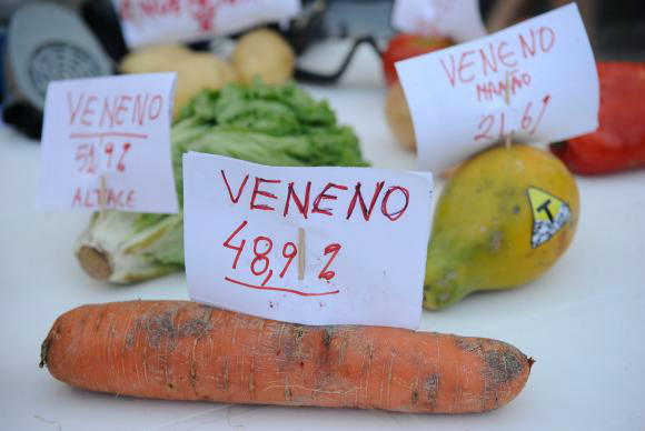 Uso de agrotóxicos no Brasil cresce mais de duas vezes e meia em dez anos Uso de agrotóxicos na agricultura brasileira passou de 2,7 kg por hectare em 2002 para 6,9 kg em 2012. (Foto: Fernando Frazão/Agência Brasil)