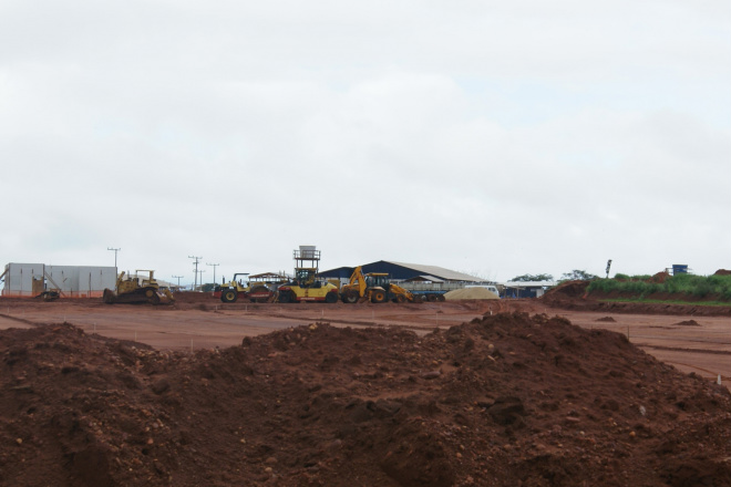 Imagem do canteiro de obras da Eldorado
Foto: Luciana Navarro
