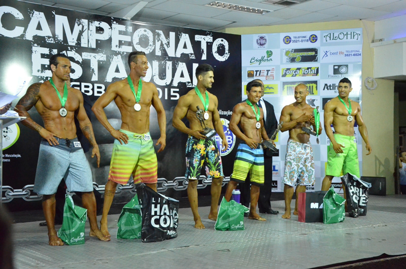 Vencedores do  Campeonato Estadual de Fisicultura. (Foto: Assessoria)