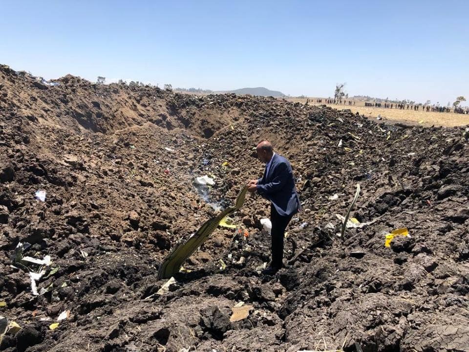 Avião com 157 pessoas cai perto da capital da Etiópia Local onde caiu avião na Etiópia ; acidente deixou 157 mortos, segundo a Ethiopian Airlines — Foto: Facebook Ethiopian Airlines