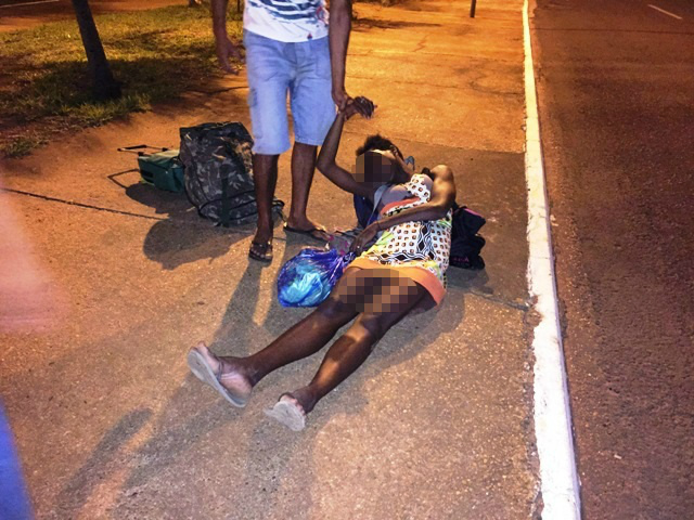 Grávida é agredida a pauladas por dois homens em Três Lagoas (Foto: Celso Daniel)