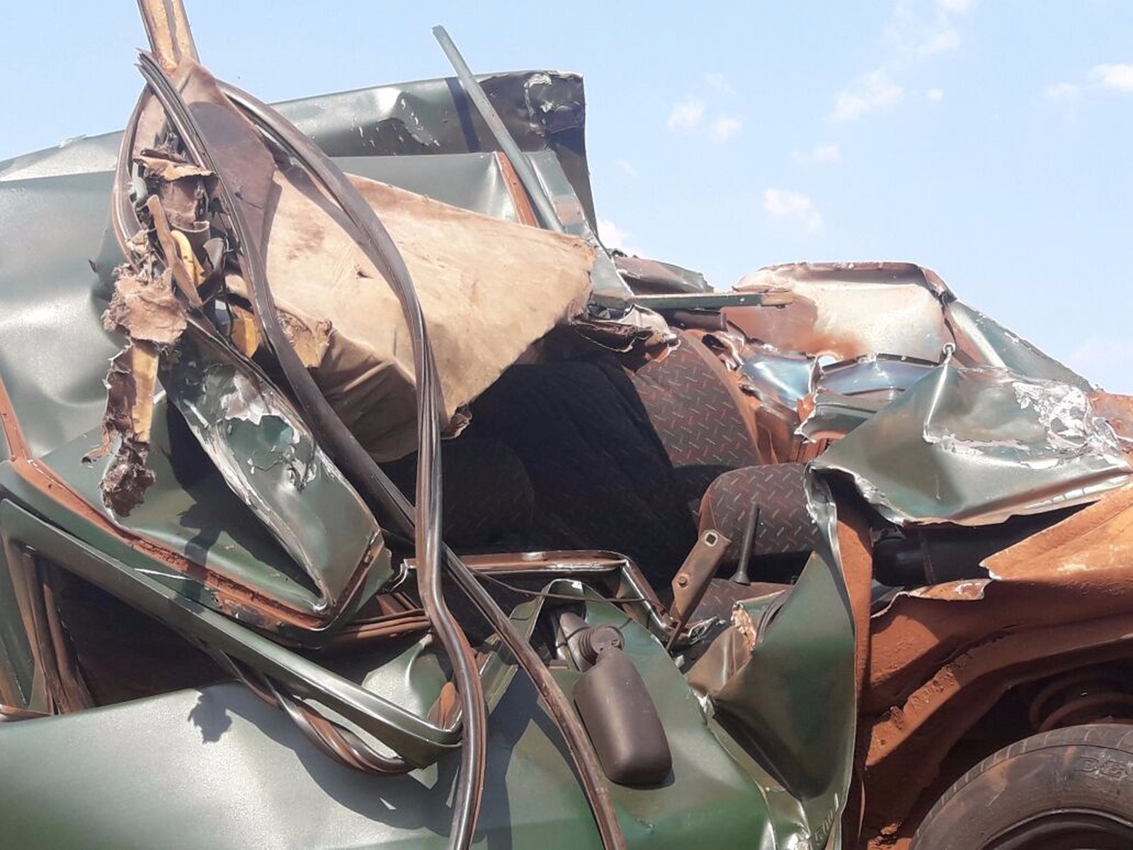 Na terça-feira (19), dois morreram em acidente na BR-463, em Ponta Porã (Foto: Carlos da Cruz/ TV Morena)