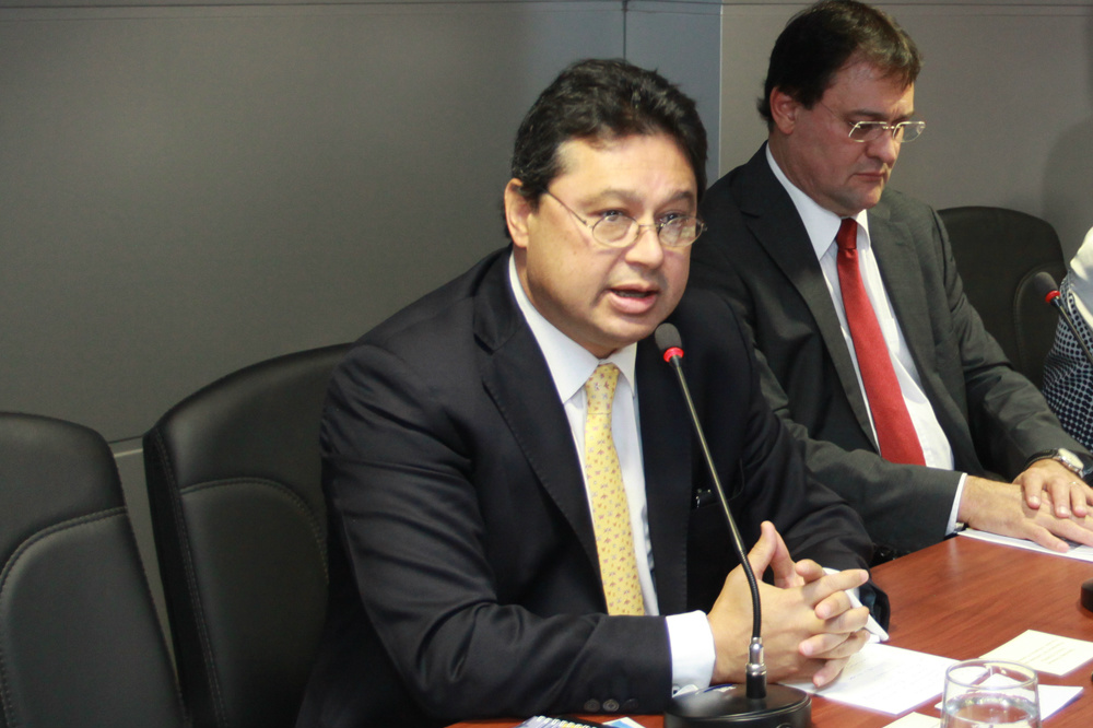 Ministro do Paraguai, Gustavo Leite na FIEMS. (Foto: Assessoria)