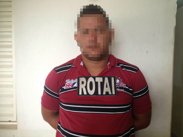 Homem de 29 anos preso em flagrante por tráfico de drogas (Foto: Assessoria)