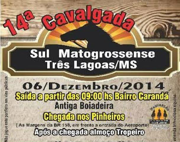 O convite para a 14ª edição da tradicional Cavalgada, que acontece no próximo dia 6 (Foto: Divulgação)