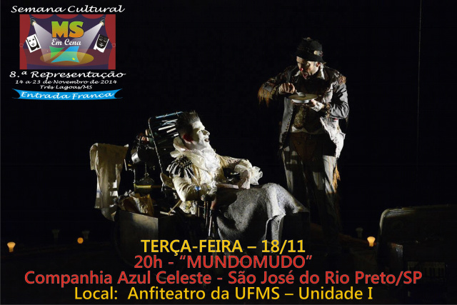 Espetáculo tragicômico é o atrativo do MS em Cena desta terça-feira O espetáculo tem a classificação indicativa de 14 Anos, duração de 80 minutos e investiga a relação cultural entre o velho e o novo por meio dos valores difundidos na sociedade contemporânea. (Foto: Divulgação)