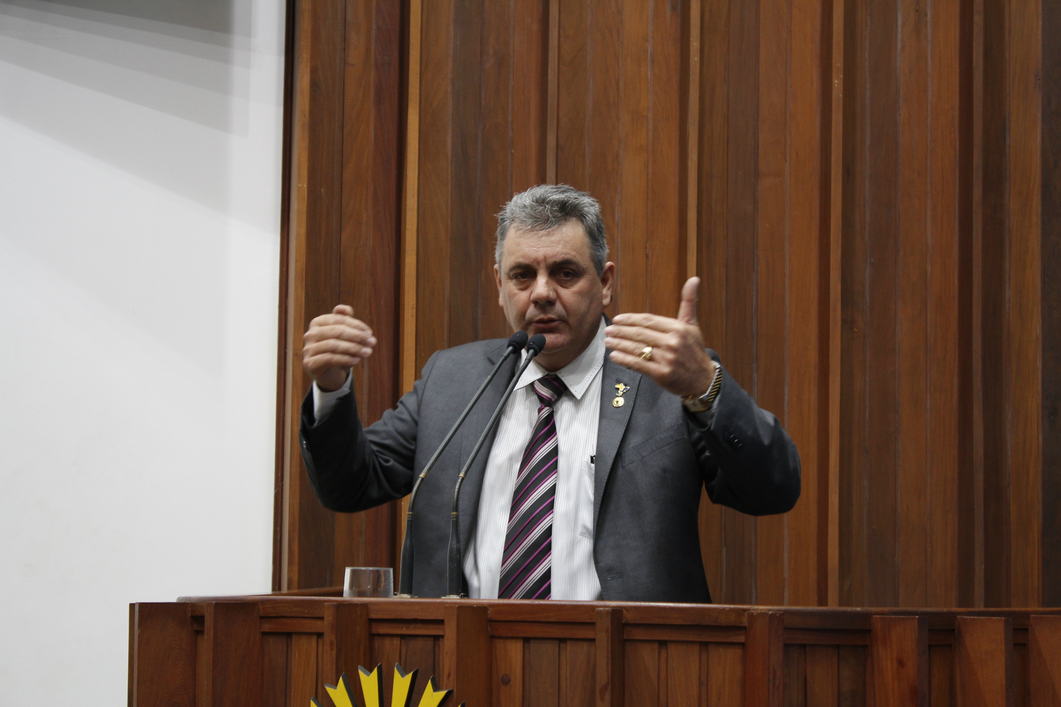 Angelo Guerreiro quer melhorias para escolas e ruas de Três Lagoas Angelo Guerreiro durante a sessão plenária nesta quinta-feira. (Foto: Assessoria)